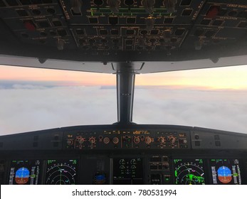Cockpit view airplane
