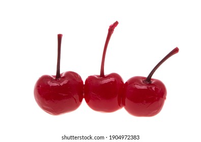 Cocktail Cherry Isolated On White Background 