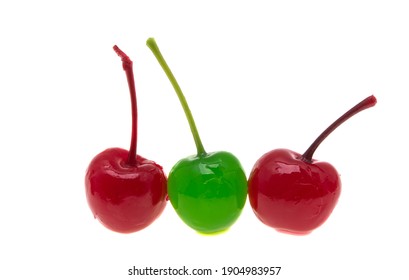 Cocktail Cherry Isolated On White Background 