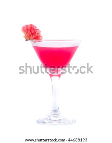 Cocktail drink on fruit/ isolated