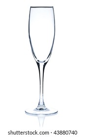Cocktail Glass Collection - Champagne Flute. Isolated On White Background