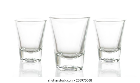 Cocktail Glass Collection - Small Shot. Isolated On White Background.