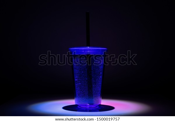 black plastic cocktail glasses