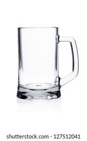 Cocktail glass set. Empty beer mug isolated on white background