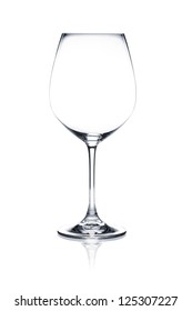 Cocktail Glass Set. Empty Red Wine Glass Isolated On White Background