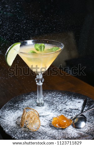 Cocktail in interior