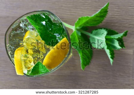 Similar – Peach, Lemon Balm and White Wine Punch