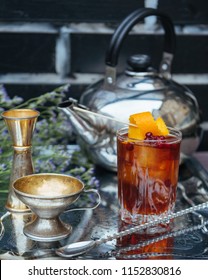 Cocktail Negroni On A Tray