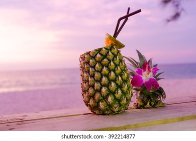 Cocktail an sunset at  Thai beach - Powered by Shutterstock