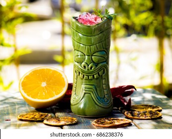 Cocktail In The Tiki Glass