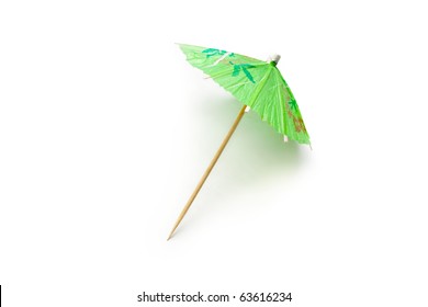 Cocktail Umbrella Isolated On White