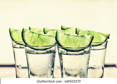 Cocktail. Vodka, gin, tequila with lime - Powered by Shutterstock