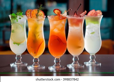 cocktails and soft drinks
