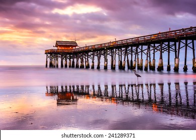 Cocoa Beach, Florida, USA At The Pier.