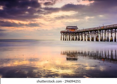 Cocoa Beach, Florida, USA At The Pier.