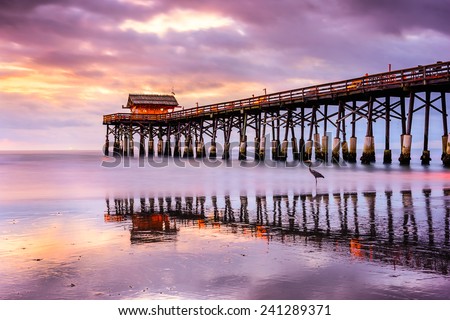 Cocoa Beach, Florida, USA at the pier.