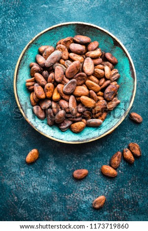 Cocoa beans. Cocoa background