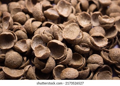 Cocoa Crunch Cereal Isolated On Violet Background