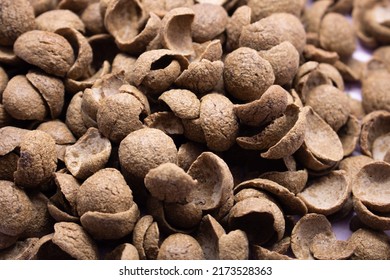 Cocoa Crunch Cereal Isolated On Violet Background