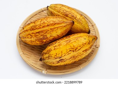 Cocoa Fruit Isolated On White Background