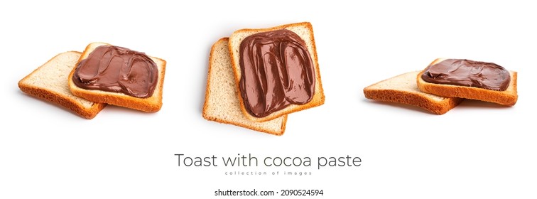 Cocoa paste in spoon isolated on a white background. Chocolate paste. High quality photo - Shutterstock ID 2090524594