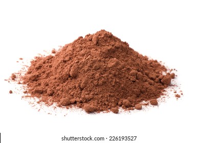 Cocoa Powder Isolated On White