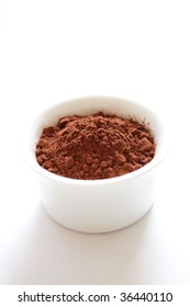 Cocoa Powder Isolated On White