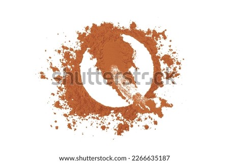 cocoa powder isolated on white background.With clipping path.
