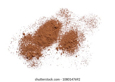 Cocoa Powder On White Background