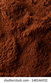 Cocoa powder top close-up background