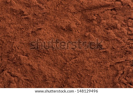 Cocoa powder top close-up background