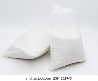 Coconat milk or santan cair in plastic