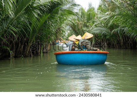 Coconut basket boats Hoi An