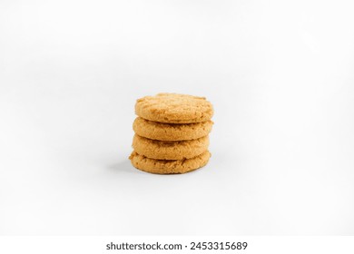 Coconut Biscuits Coconut cookies on white background