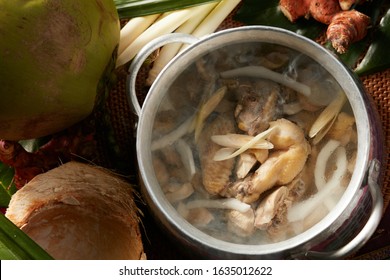 Coconut Chicken Hot Pot Top View