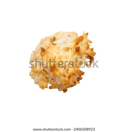 coconut cookie macaroon on a white background 