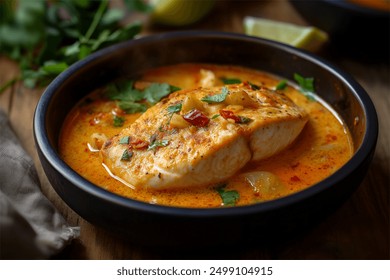 coconut curry lime and poached fish - Powered by Shutterstock