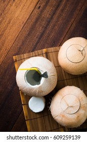 Coconut Drink Top Down View