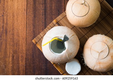 Coconut Drink Top Down View