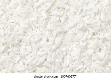 Coconut Flakes Background. Top View