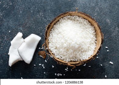 Coconut Flakes In Bowl