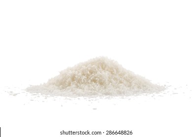 Coconut Flakes Isolated On White Background