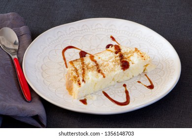 Coconut Flan On Plate