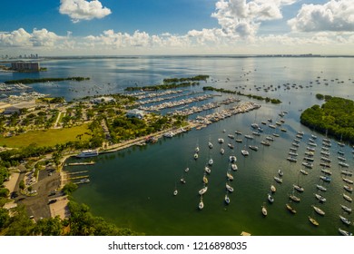 Coconut Grove Dinner Key Marina Aerial Drone Photo