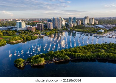 Coconut Grove Miami Marina Cityscape - Shutterstock ID 2112863084