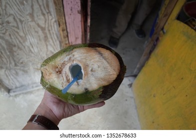 Coconut Juice In Caye Caulker