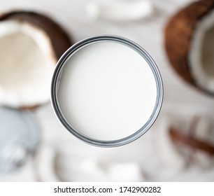 Coconut Milk In A Can, Top View