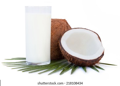 Coconut Milk Isolated On A White Background