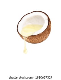 Coconut Oil Dripping Coconut Fruits Cut Stock Photo 1910657329 ...