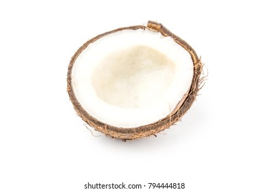Coconut over a white background
